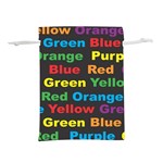 Red-yellow-blue-green-purple Lightweight Drawstring Pouch (S)