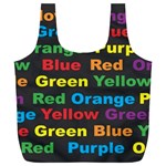 Red-yellow-blue-green-purple Full Print Recycle Bag (XXL)