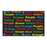 Red-yellow-blue-green-purple Banner and Sign 5  x 3 