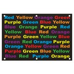 Red-yellow-blue-green-purple Banner and Sign 6  x 4 