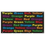 Red-yellow-blue-green-purple Banner and Sign 8  x 4 