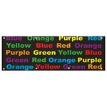 Red-yellow-blue-green-purple Banner and Sign 9  x 3 