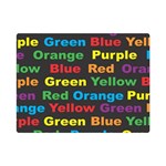 Red-yellow-blue-green-purple Premium Plush Fleece Blanket (Mini)