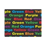 Red-yellow-blue-green-purple Premium Plush Fleece Blanket (Mini)