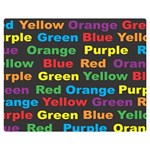 Red-yellow-blue-green-purple Premium Plush Fleece Blanket (Medium)