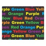 Red-yellow-blue-green-purple Premium Plush Fleece Blanket (Large)