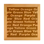 Red-yellow-blue-green-purple Wood Photo Frame Cube