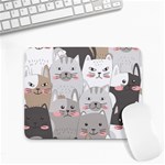 Cute Cats Seamless Pattern Small Mousepad