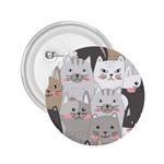 Cute Cats Seamless Pattern 2.25  Buttons