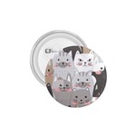 Cute Cats Seamless Pattern 1.75  Buttons