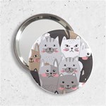 Cute Cats Seamless Pattern 2.25  Handbag Mirrors