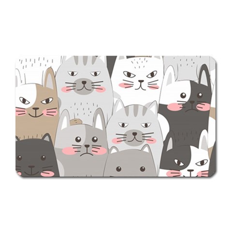 Cute Cats Seamless Pattern Magnet (Rectangular) from ArtsNow.com Front
