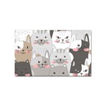 Cute Cats Seamless Pattern Sticker Rectangular (10 pack)