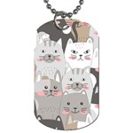 Cute Cats Seamless Pattern Dog Tag (Two Sides)