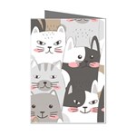 Cute Cats Seamless Pattern Mini Greeting Cards (Pkg of 8)