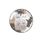 Cute Cats Seamless Pattern Hat Clip Ball Marker