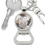 Cute Cats Seamless Pattern Bottle Opener Key Chain