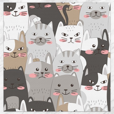 Cute Cats Seamless Pattern Canvas 16  x 16  from ArtsNow.com 15.2 x15.41  Canvas - 1