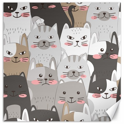 Cute Cats Seamless Pattern Canvas 20  x 20  from ArtsNow.com 19 x19.27  Canvas - 1