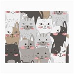 Cute Cats Seamless Pattern Small Glasses Cloth (2 Sides)