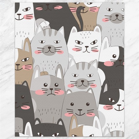 Cute Cats Seamless Pattern Canvas 11  x 14  from ArtsNow.com 10.95 x13.48  Canvas - 1