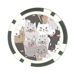 Cute Cats Seamless Pattern Poker Chip Card Guard