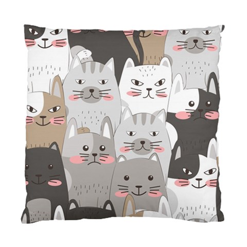 Cute Cats Seamless Pattern Standard Cushion Case (One Side) from ArtsNow.com Front