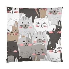 Cute Cats Seamless Pattern Standard Cushion Case (Two Sides) from ArtsNow.com Back
