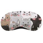 Cute Cats Seamless Pattern Sleeping Mask