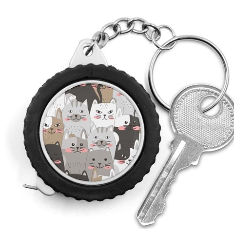 Cute Cats Seamless Pattern Measuring Tape from ArtsNow.com Front