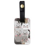 Cute Cats Seamless Pattern Luggage Tag (one side)