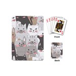 Cute Cats Seamless Pattern Playing Cards Single Design (Mini)