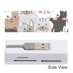 Cute Cats Seamless Pattern Memory Card Reader (Stick)