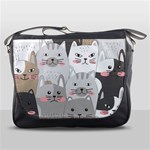 Cute Cats Seamless Pattern Messenger Bag