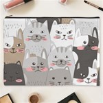 Cute Cats Seamless Pattern Cosmetic Bag (XXXL)