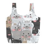 Cute Cats Seamless Pattern Full Print Recycle Bag (L)