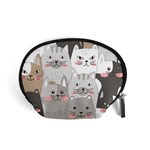 Cute Cats Seamless Pattern Accessory Pouch (Small)