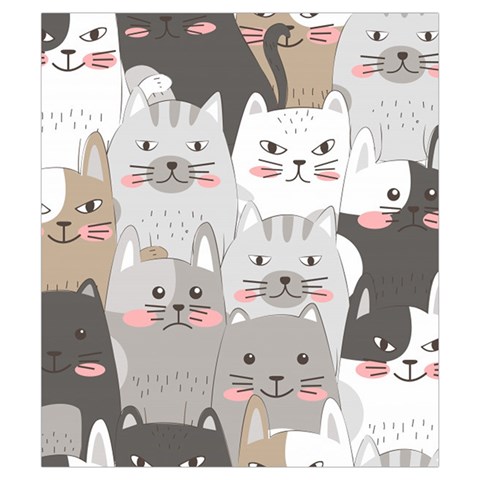 Cute Cats Seamless Pattern Drawstring Pouch (Small) from ArtsNow.com Front