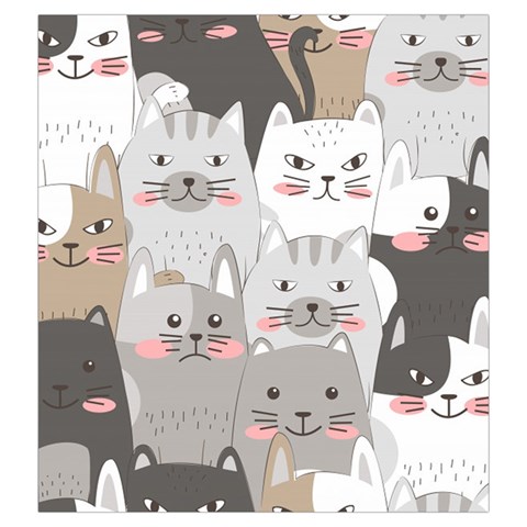 Cute Cats Seamless Pattern Drawstring Pouch (Large) from ArtsNow.com Back
