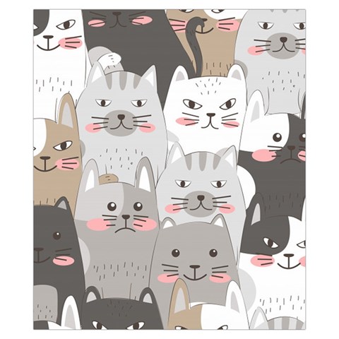 Cute Cats Seamless Pattern Drawstring Pouch (XS) from ArtsNow.com Front