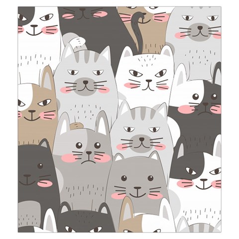 Cute Cats Seamless Pattern Drawstring Pouch (2XL) from ArtsNow.com Front