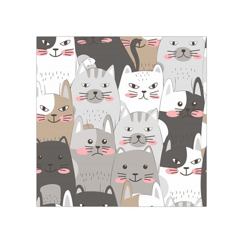 Cute Cats Seamless Pattern Square Tapestry (Small) from ArtsNow.com Front