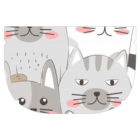 Cute Cats Seamless Pattern Make Up Case (Small) from ArtsNow.com Side Left