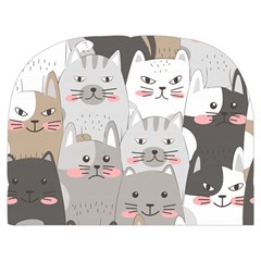 Cute Cats Seamless Pattern Make Up Case (Medium) from ArtsNow.com Back