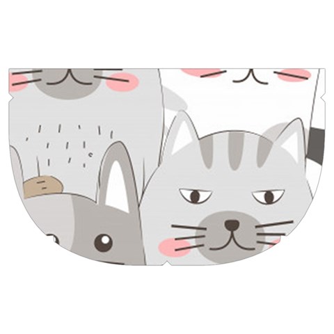 Cute Cats Seamless Pattern Make Up Case (Medium) from ArtsNow.com Side Left