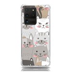 Cute Cats Seamless Pattern Samsung Galaxy S20 Ultra 6.9 Inch TPU UV Case