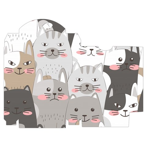 Cute Cats Seamless Pattern Playing Cards Single Design (Rectangle) with Custom Box from ArtsNow.com Poker Box