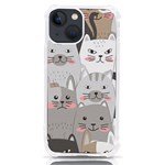 Cute Cats Seamless Pattern iPhone 13 mini TPU UV Print Case