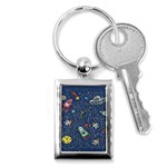 Cat-cosmos-cosmonaut-rocket Key Chain (Rectangle)