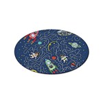 Cat-cosmos-cosmonaut-rocket Sticker (Oval)